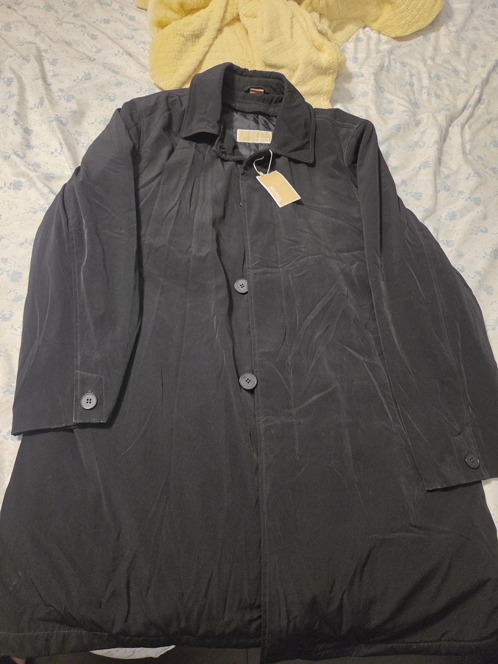 Michael Kors Classic Black Button-Front coat